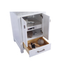 Laviva Wilson 24, White Cabinet & White Stripe Countertop 313ANG-24W-WS